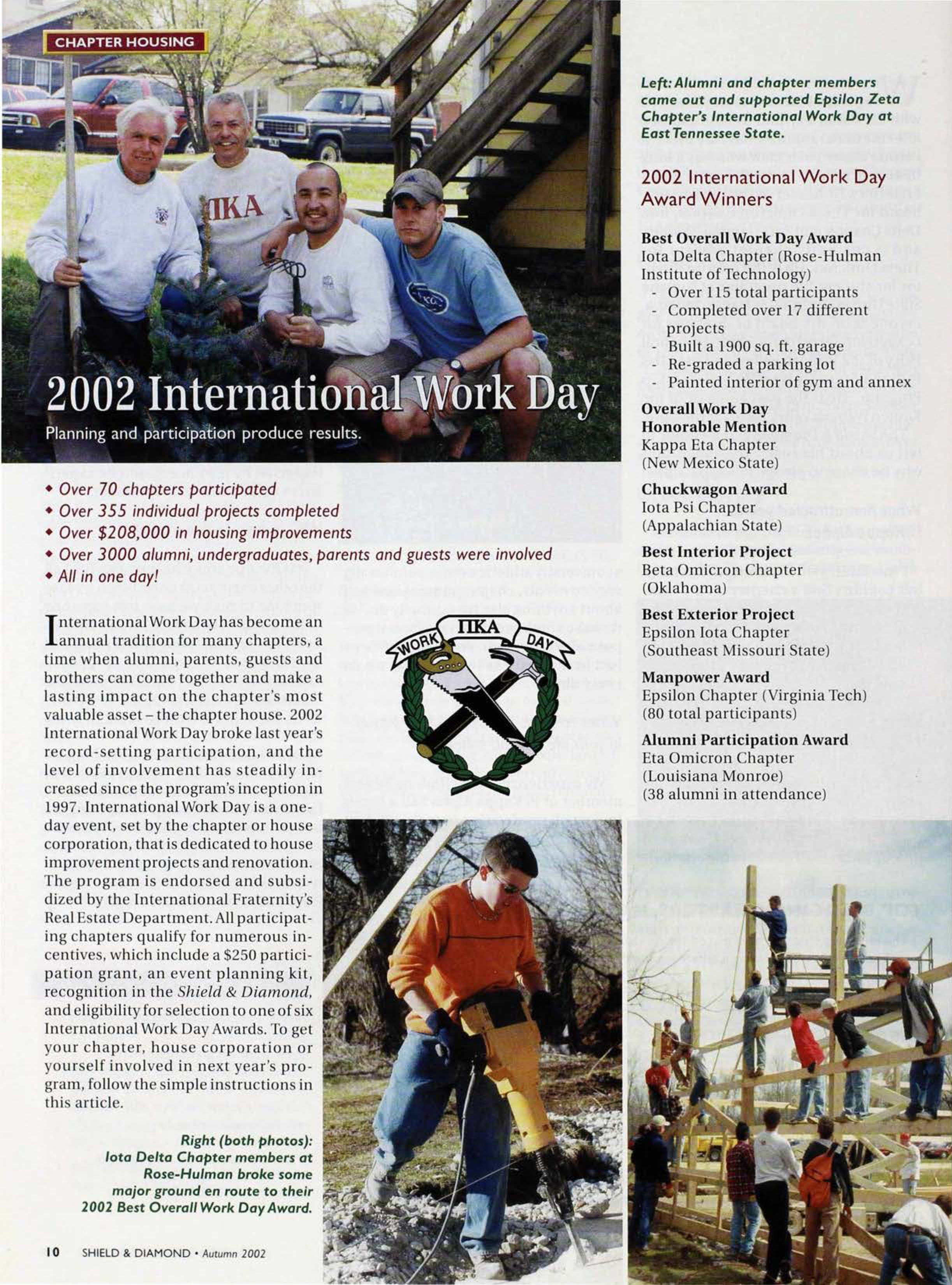 Chapter Housing: 2002 International Work Day, Autumn 2002